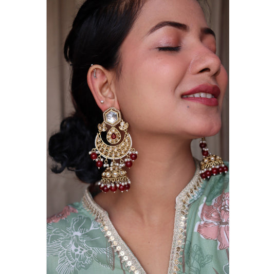 Chand Bali Kundan Earrings